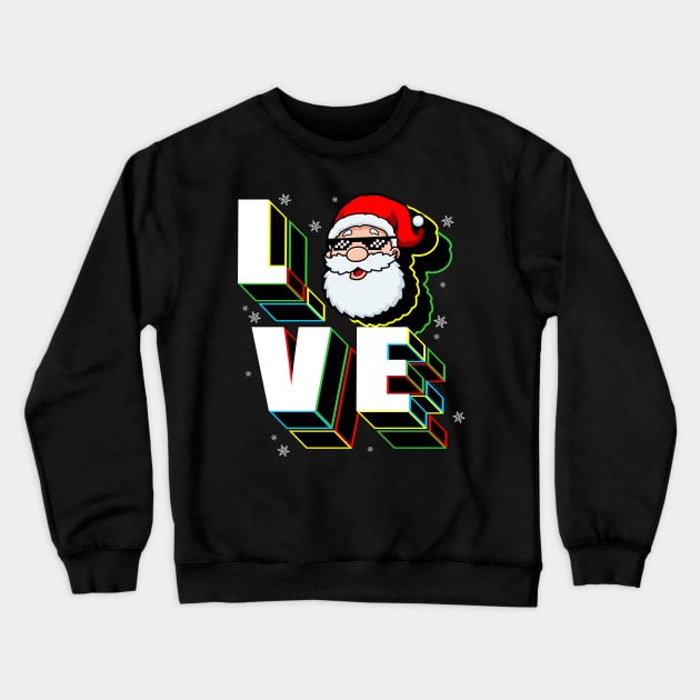 santa in love Crewneck Sweatshirt by spoilerinc